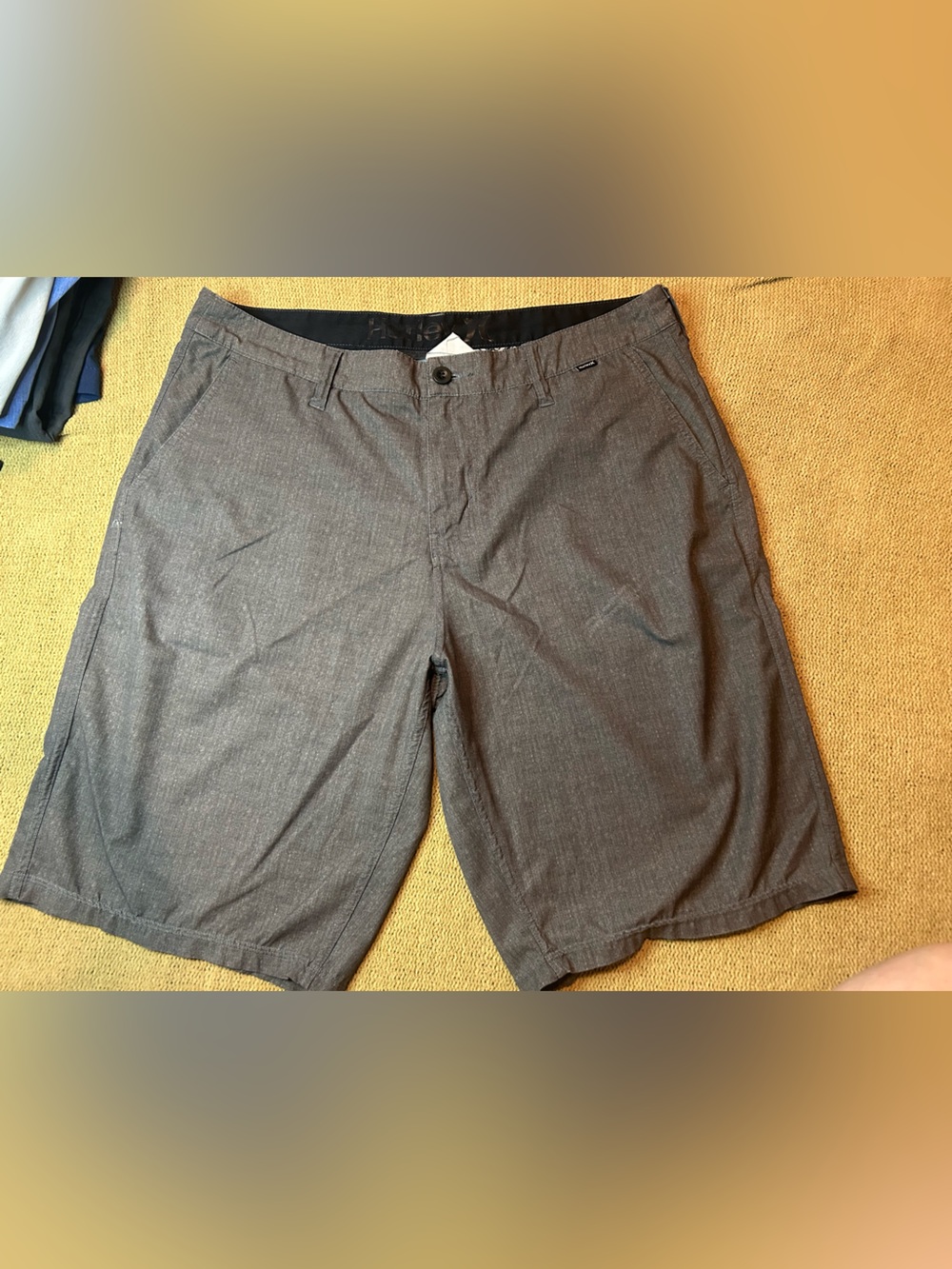Hurley Men's Flat-Front Gray Shorts